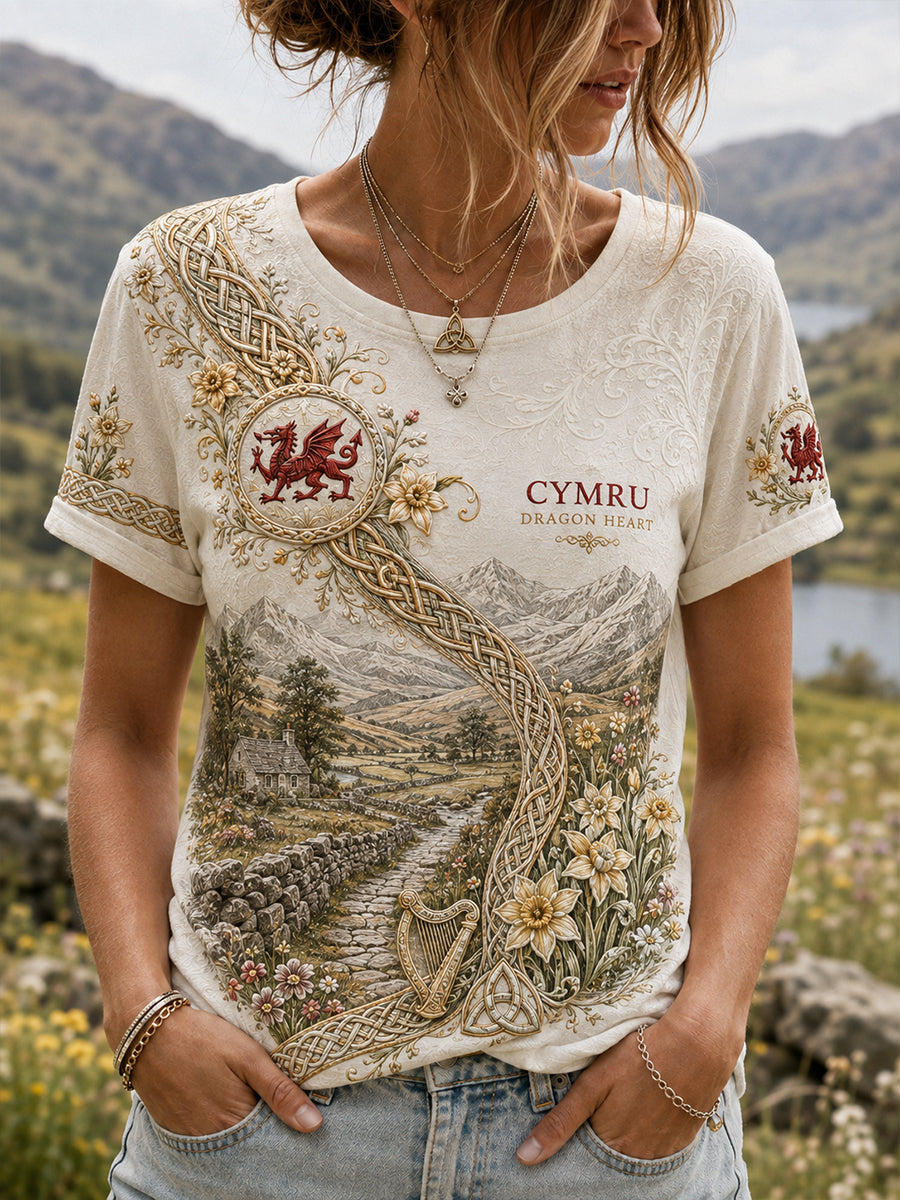 Women's Wales Uk Short-Sleeved T-Shirt