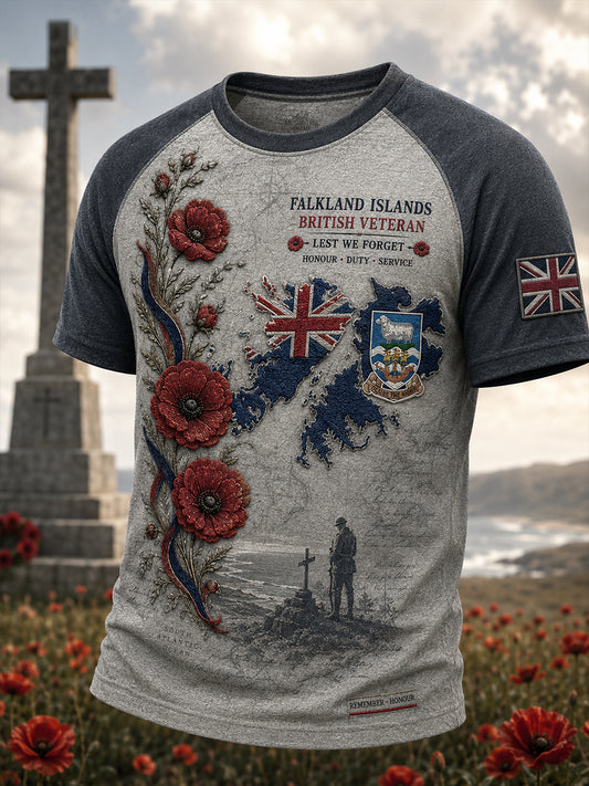 Men's Falklands War British Veterans Memorial Short Sleeve T-Shirt