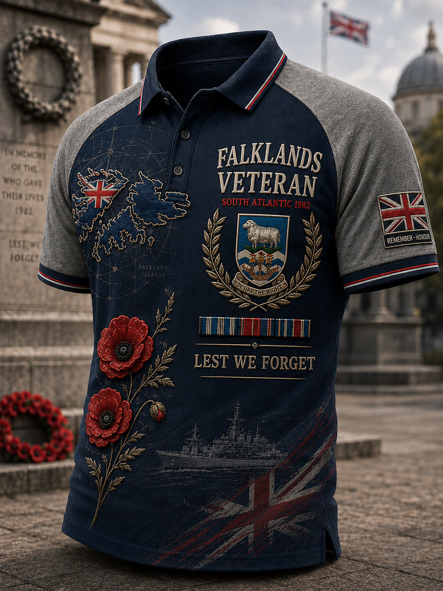 Men's Falklands War British Veterans Memorial Short Sleeve T-Shirt