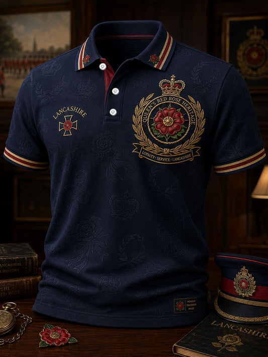 Men's England Lancashire Day Red Roses Art Printed Casual Tops