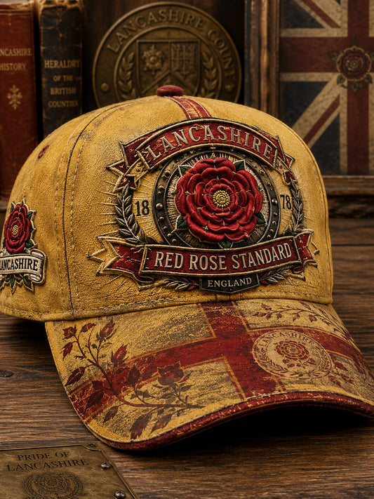 Unisex England Lancashire Day Red Roses Art Printed Hat