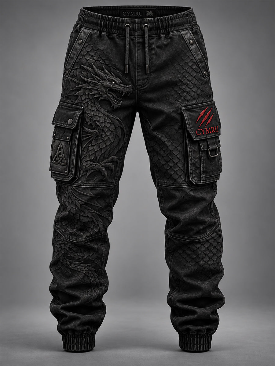 Men's Welsh Cultural Element Art Print Casual Sports Pants