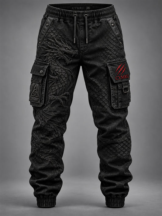Men's Welsh Cultural Element Art Print Casual Sports Pants