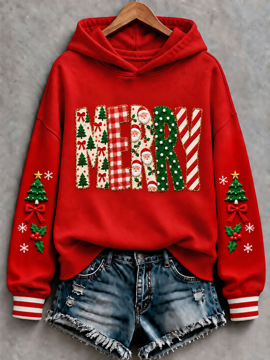 Women's  Funny Christmas Santa Claus Print Casual Regular Sweatshirt