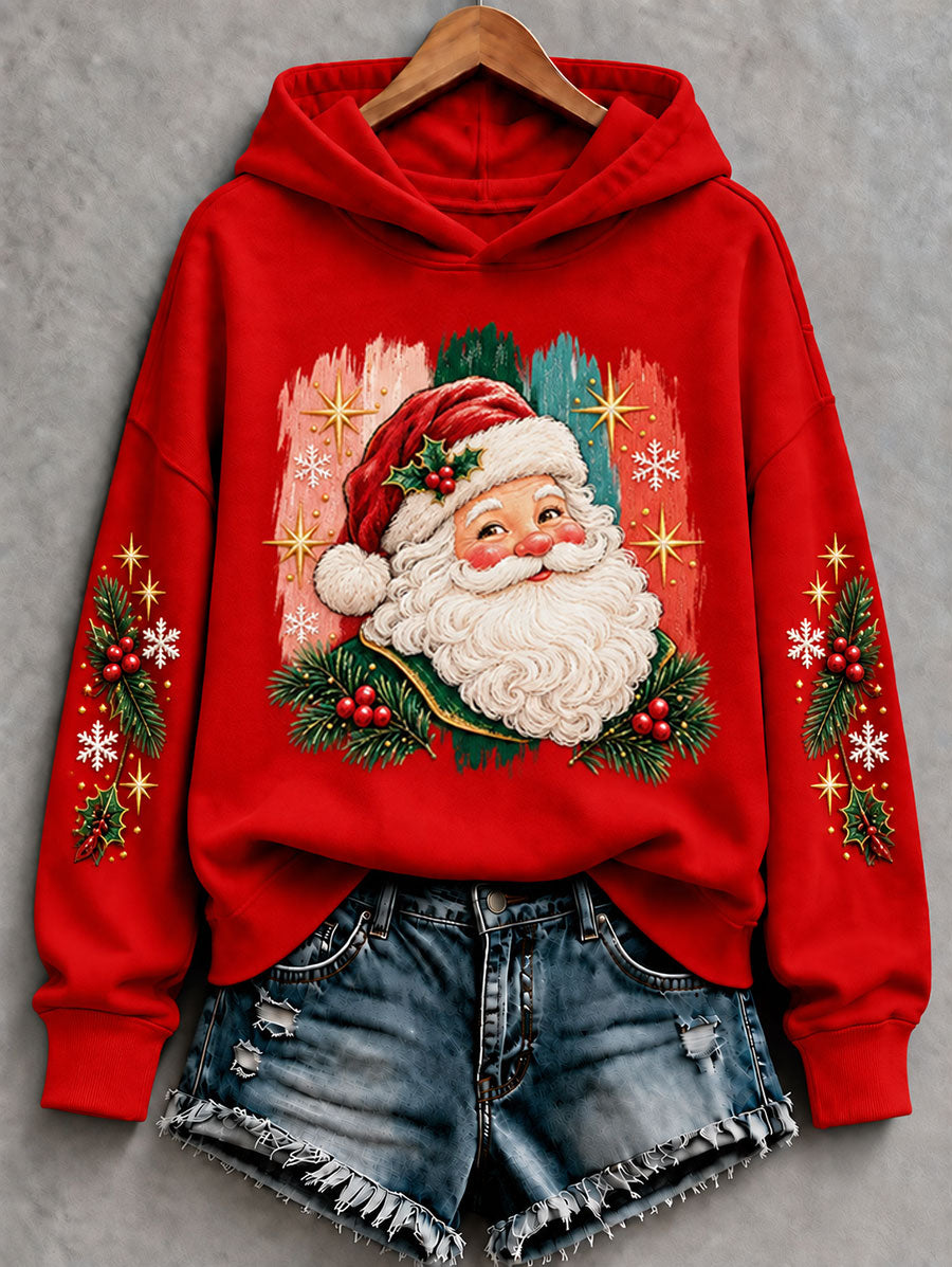 Women's  Funny Christmas Santa Claus Print Casual Regular Sweatshirt