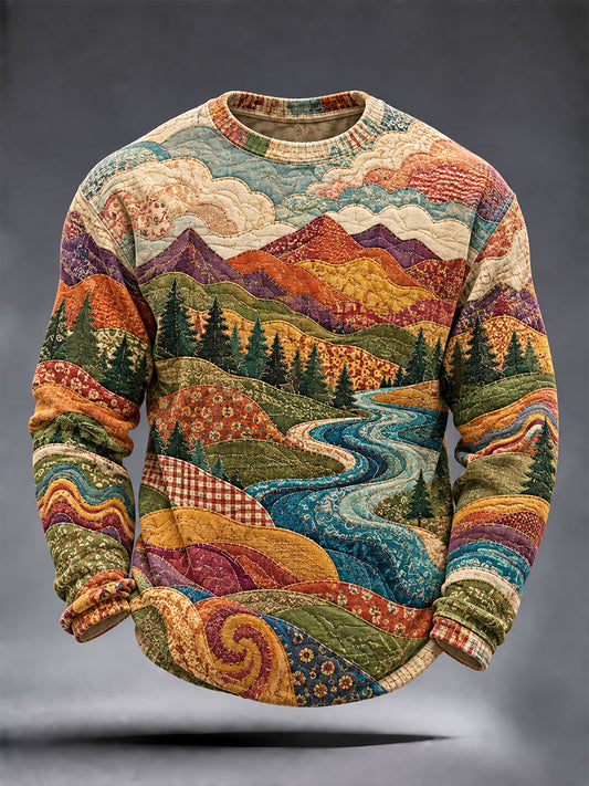 Men's Hippie Style Waffle Long Sleeve T-Shirt