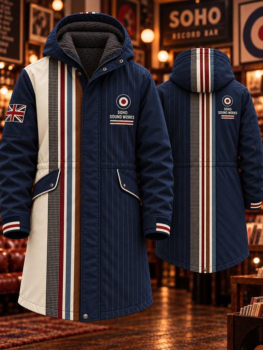 Men's Paul Weller Mod Culture Printed Hooded Long Coat