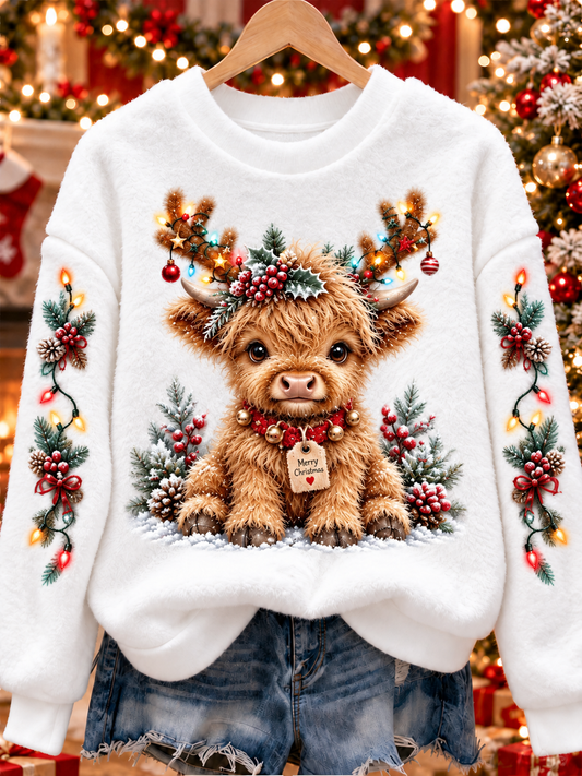 Women's Christmas Flannel Sweatshirt