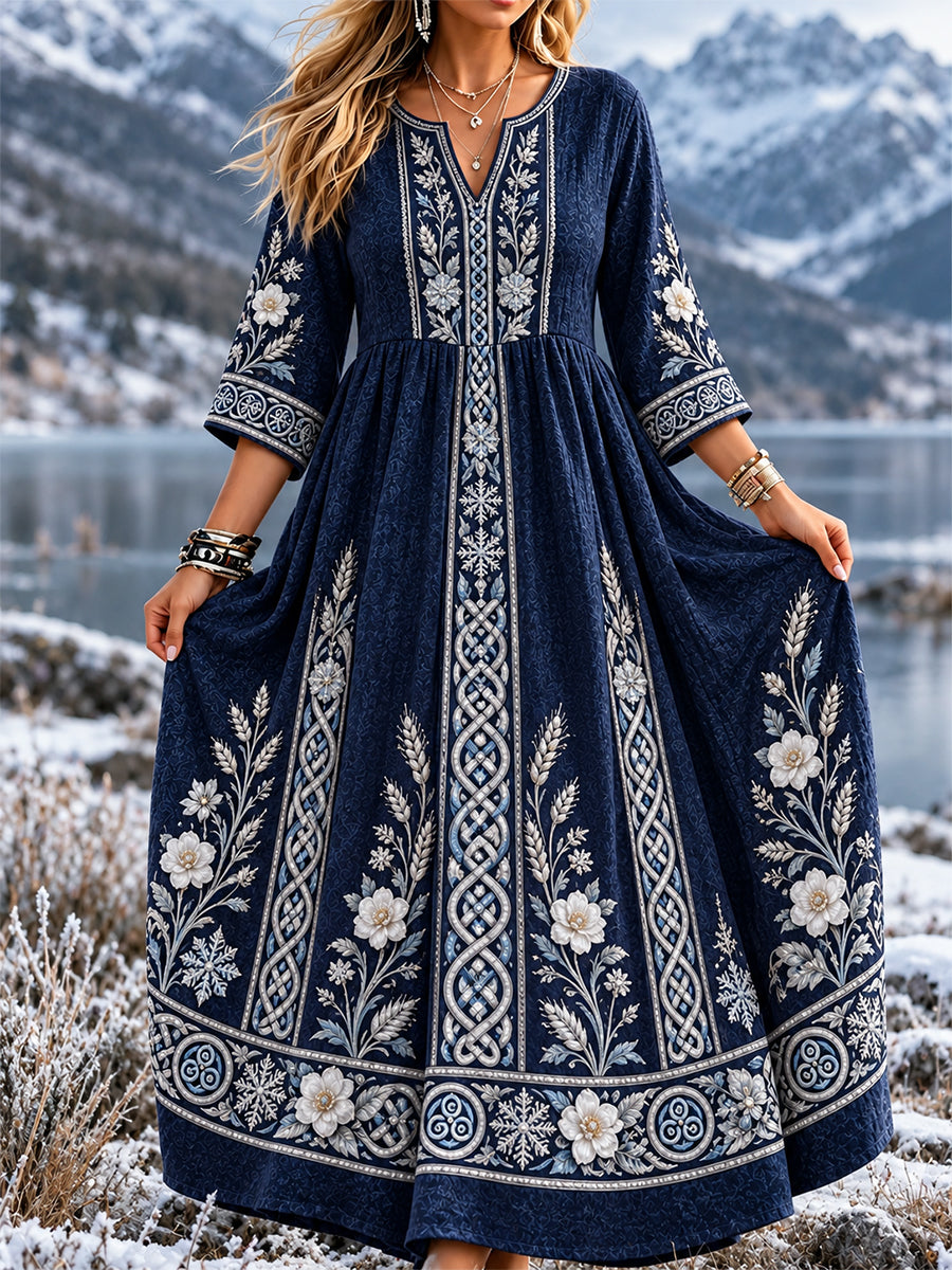Women's Welsh-Style Print Dress