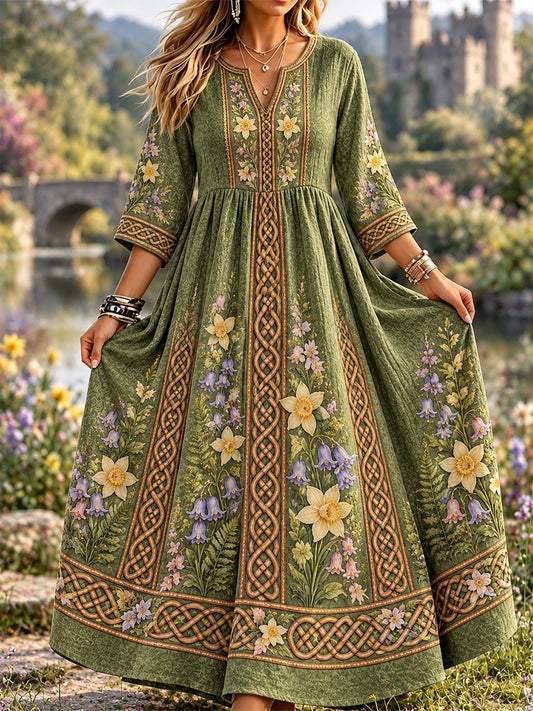 Women's Welsh-Style Print Dress