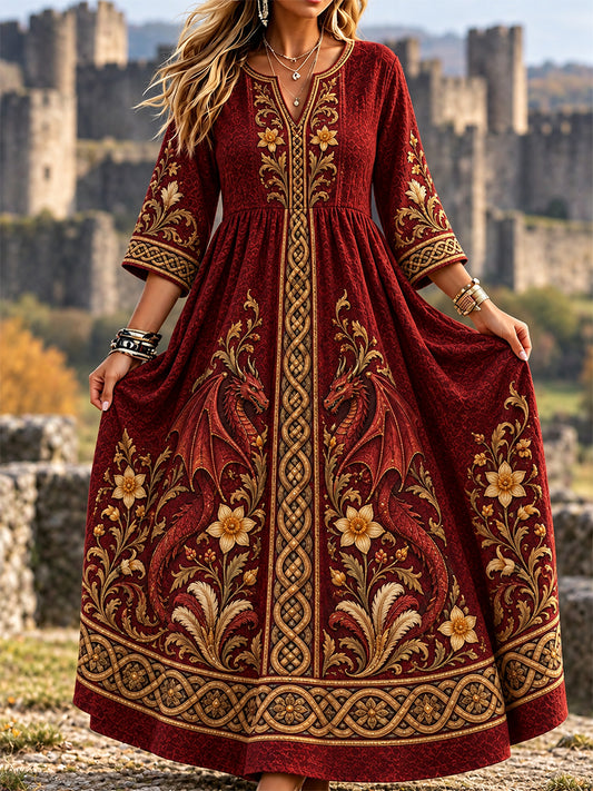 Women's Welsh-Style Print Dress