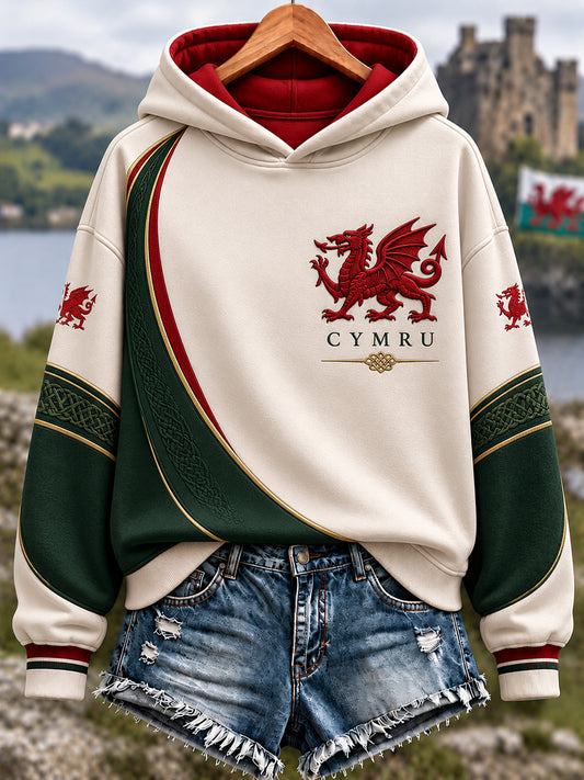Women's Welsh Dragon Print Sweatshirt