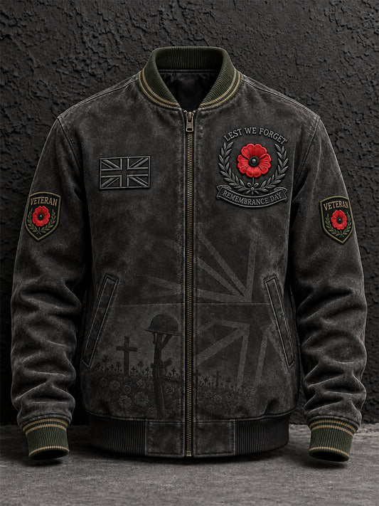 Men's Remembrance Day Lest We Forget Casual Jacket