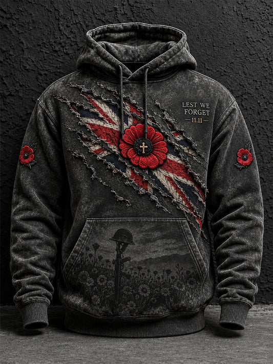 Men's Remembrance Day Lest We Forget Hoodie