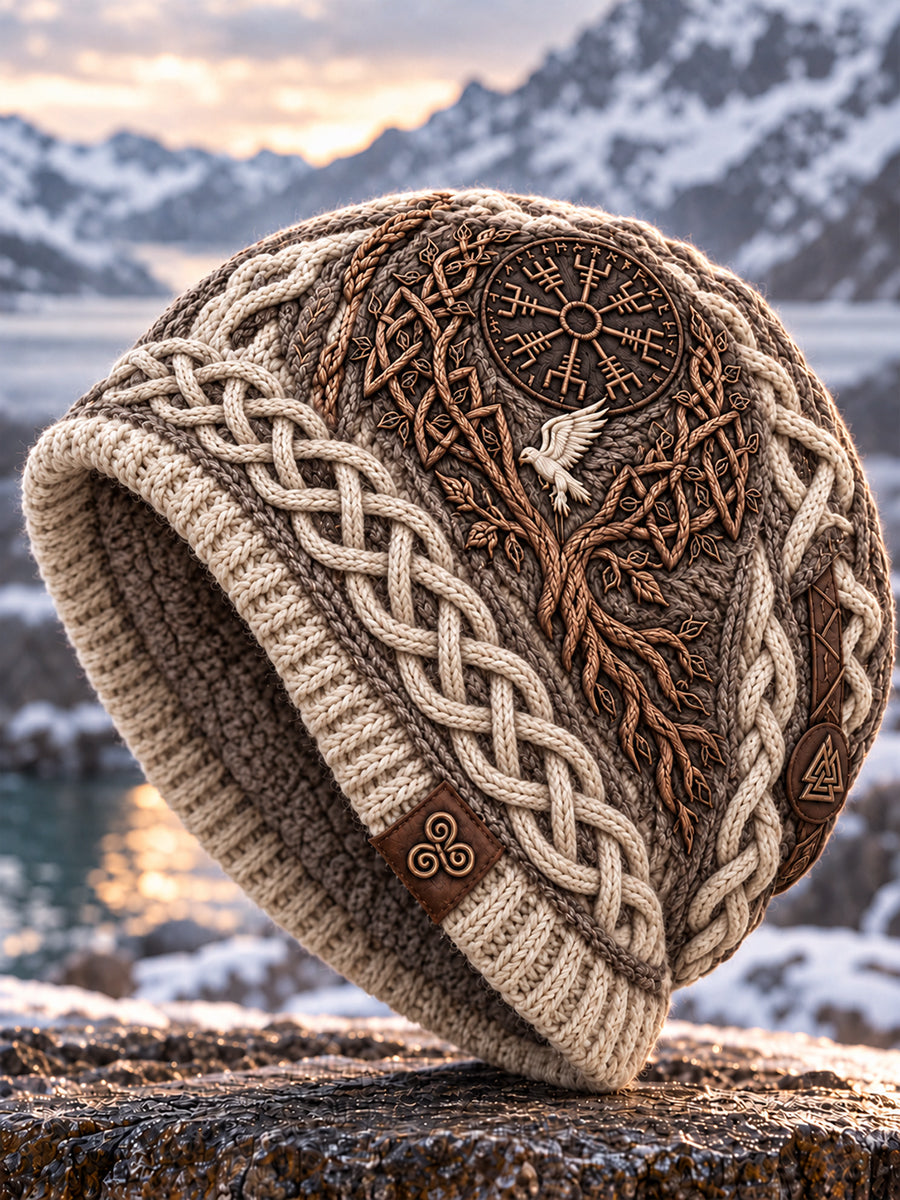 Viking Art Vintage Autumn And Winter Warm Cold Knitted Hat