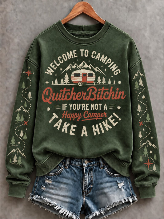 Women's Camping Printed Sweatshirt