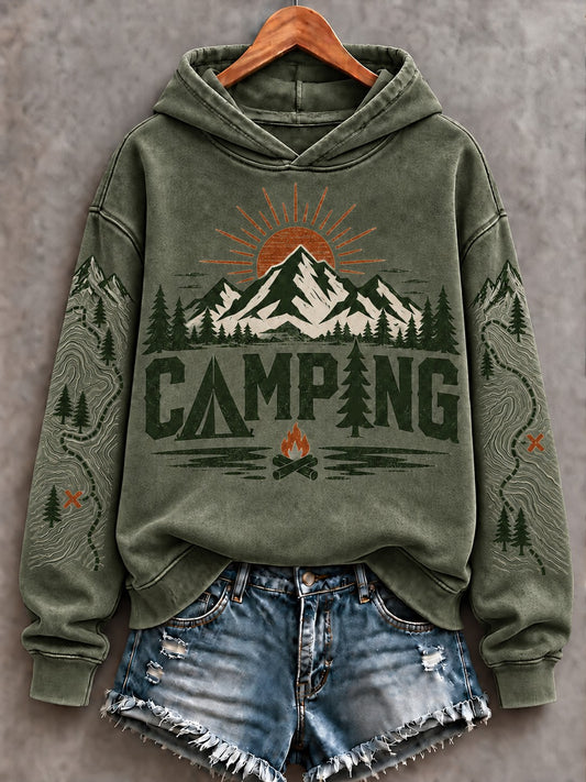 Women's Camping Printed Hoodie