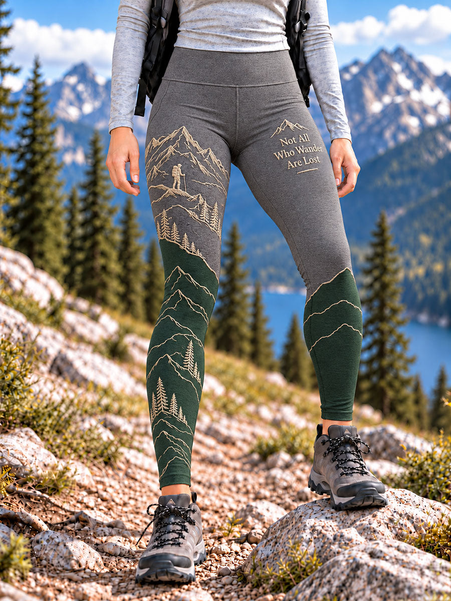 Women's Wilderness Trail Print Hike Lovers Leggings
