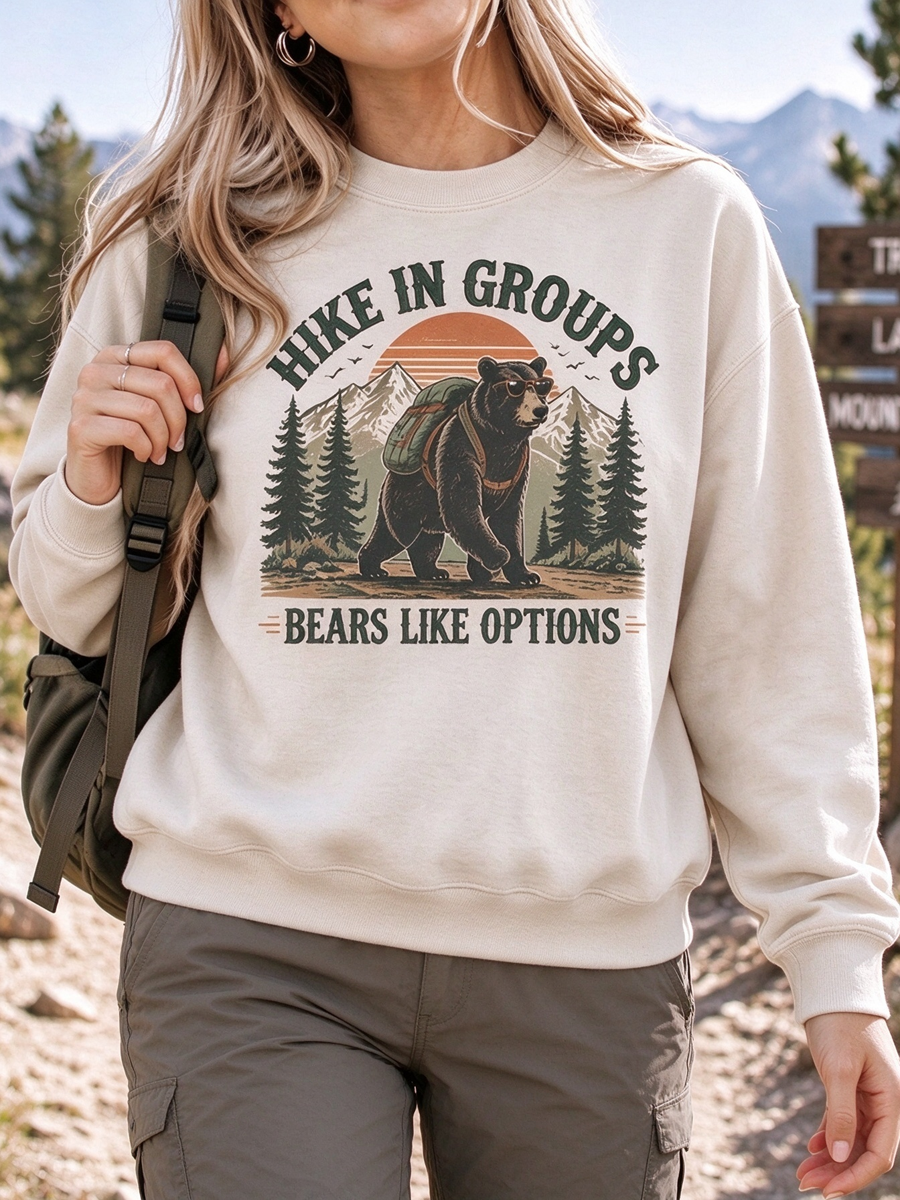 Women's Hiking Lover Printed Regular Sweatshirt