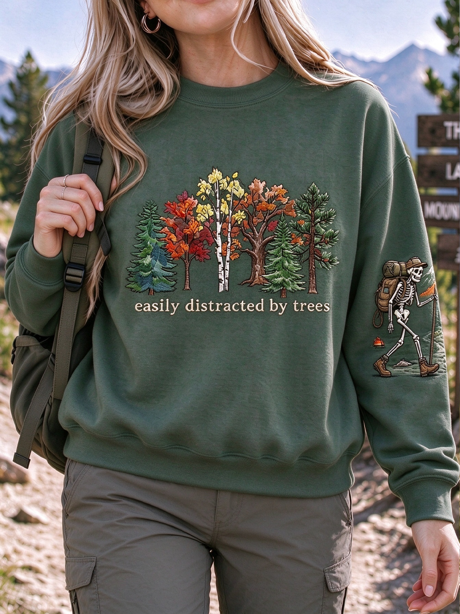 Women's Hiking Lover Printed Regular Sweatshirt
