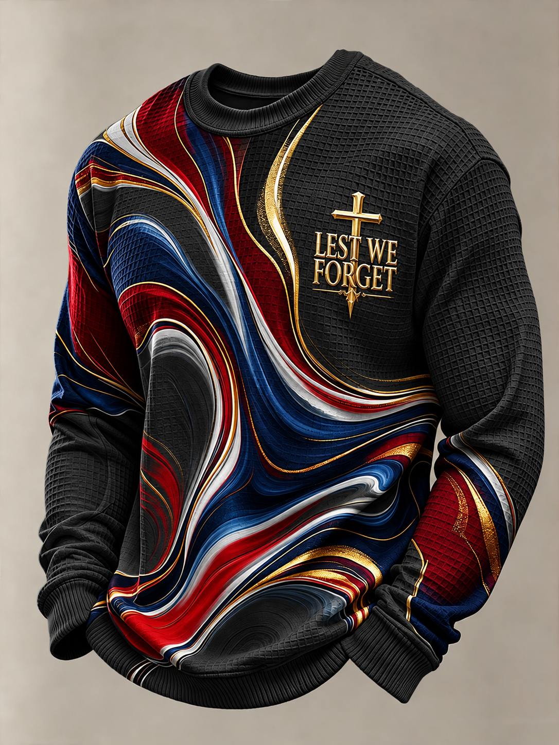 Men's Remembrance Day Waffle Sweatshirt